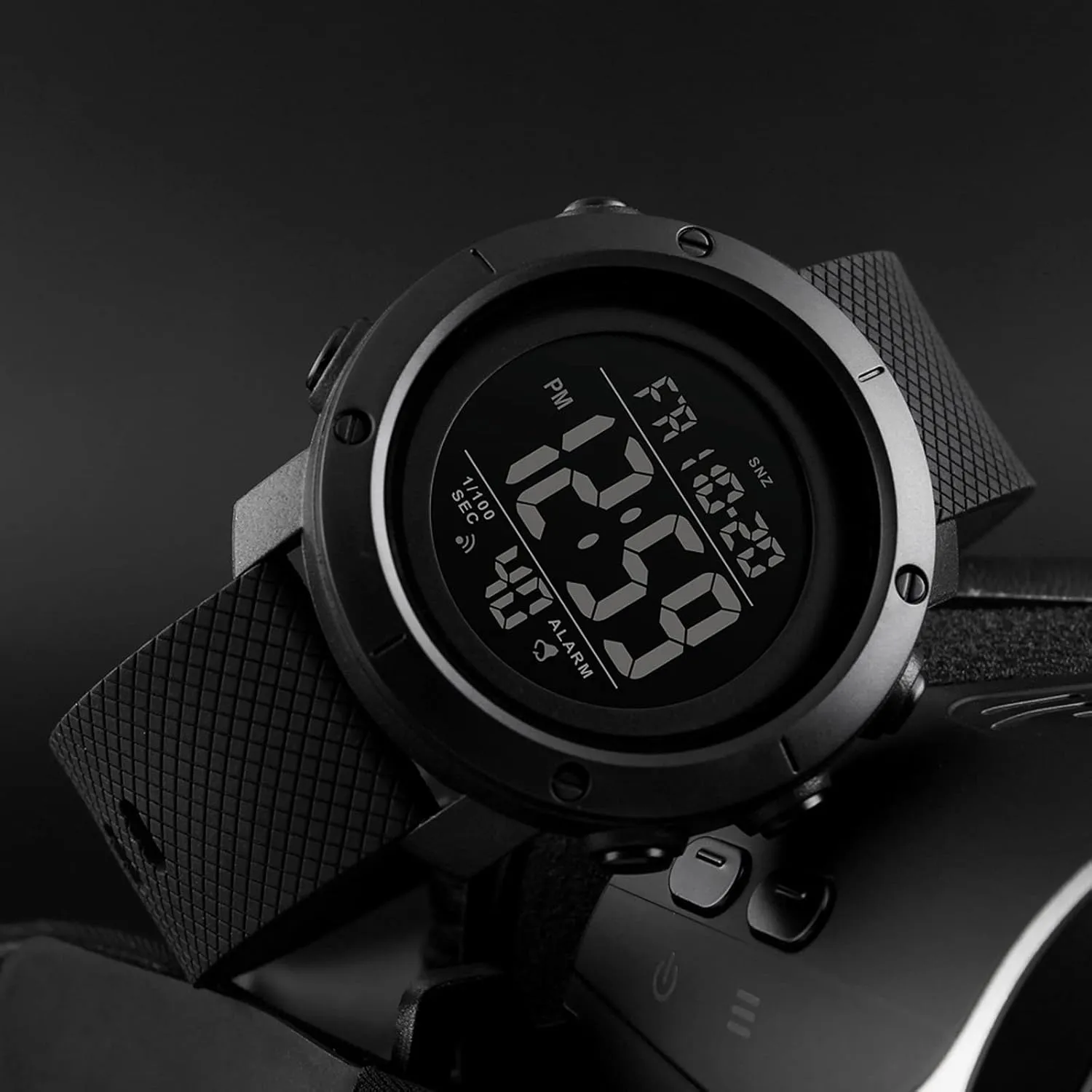 Men Outdoor Running LED Back Light Alarm Stopwatch supplementation introductory findtime Men's Digital Sports Watch Waterproof Military Tactical for 