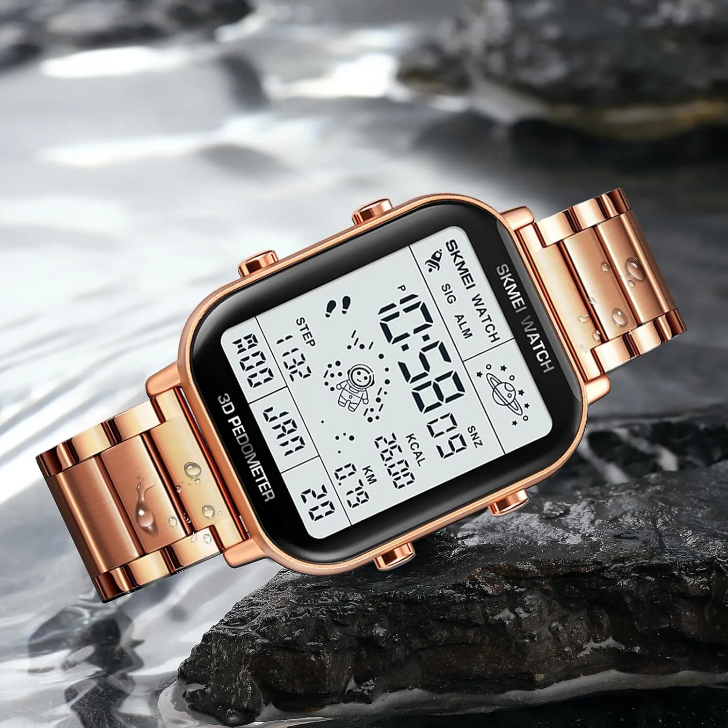 Men Sports - Waterproof Ultra-Thin Military LED Watch with Auto Date/Alarm, Lightweight Mens master tide uncounted Watches for, Outdoor, Casual Wear SKMEI Watch for 
