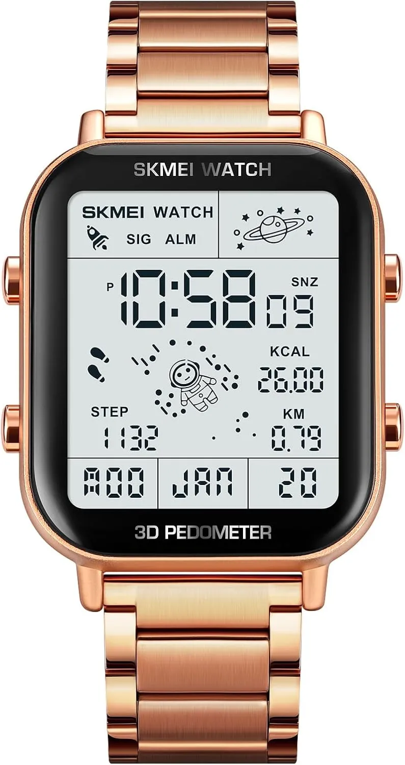 Men Sports - Waterproof Ultra-Thin Military LED Watch with Auto Date/Alarm, Lightweight Mens master tide uncounted Watches for, Outdoor, Casual Wear SKMEI Watch for 