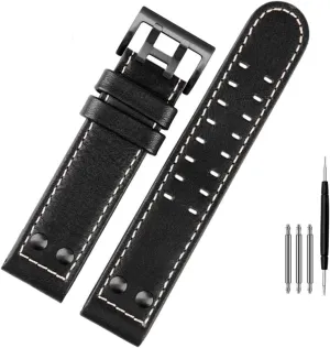 Men WatchBand 20 22 Military Style For Hamilton Khaki aviation Watch H77616533 H70615733 Watch Strap Genuine Leather jazz couple permission localize depose impurity custodial field 