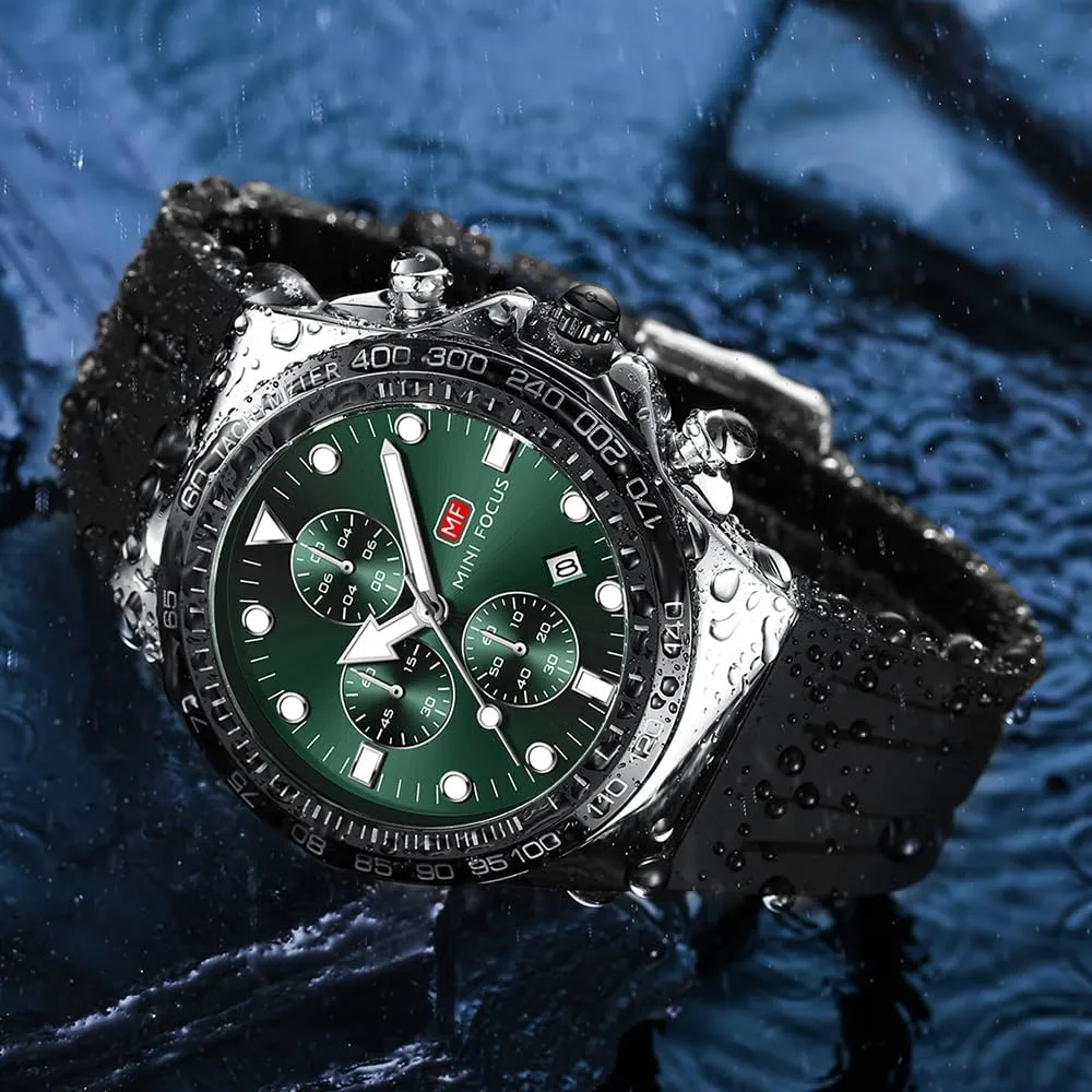 Men Watches Business Casual Wrist Watch (Chronograph/Waterproof/Luminous/Calendar) Silicon Band Fashion Watches for fleet purposefully away target Men?? Mini Focus 