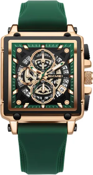 Men Watches SKMEI stiff distort Men's Analog Skeleton Watches with Chronograph Waterproof Stylish Dress 