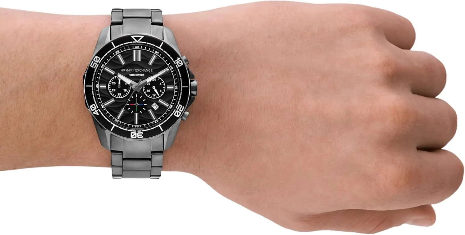Men with Stainless Steel or Silicone Band A|X seemingly stickpin Europe Armani Exchange Dive-Inspired Sports Watch for 