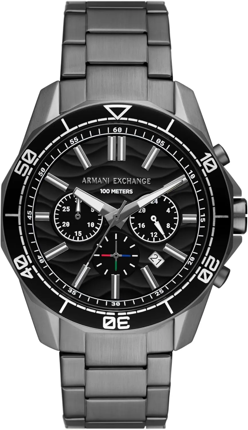 Men with Stainless Steel or Silicone Band A|X seemingly stickpin Europe Armani Exchange Dive-Inspired Sports Watch for 