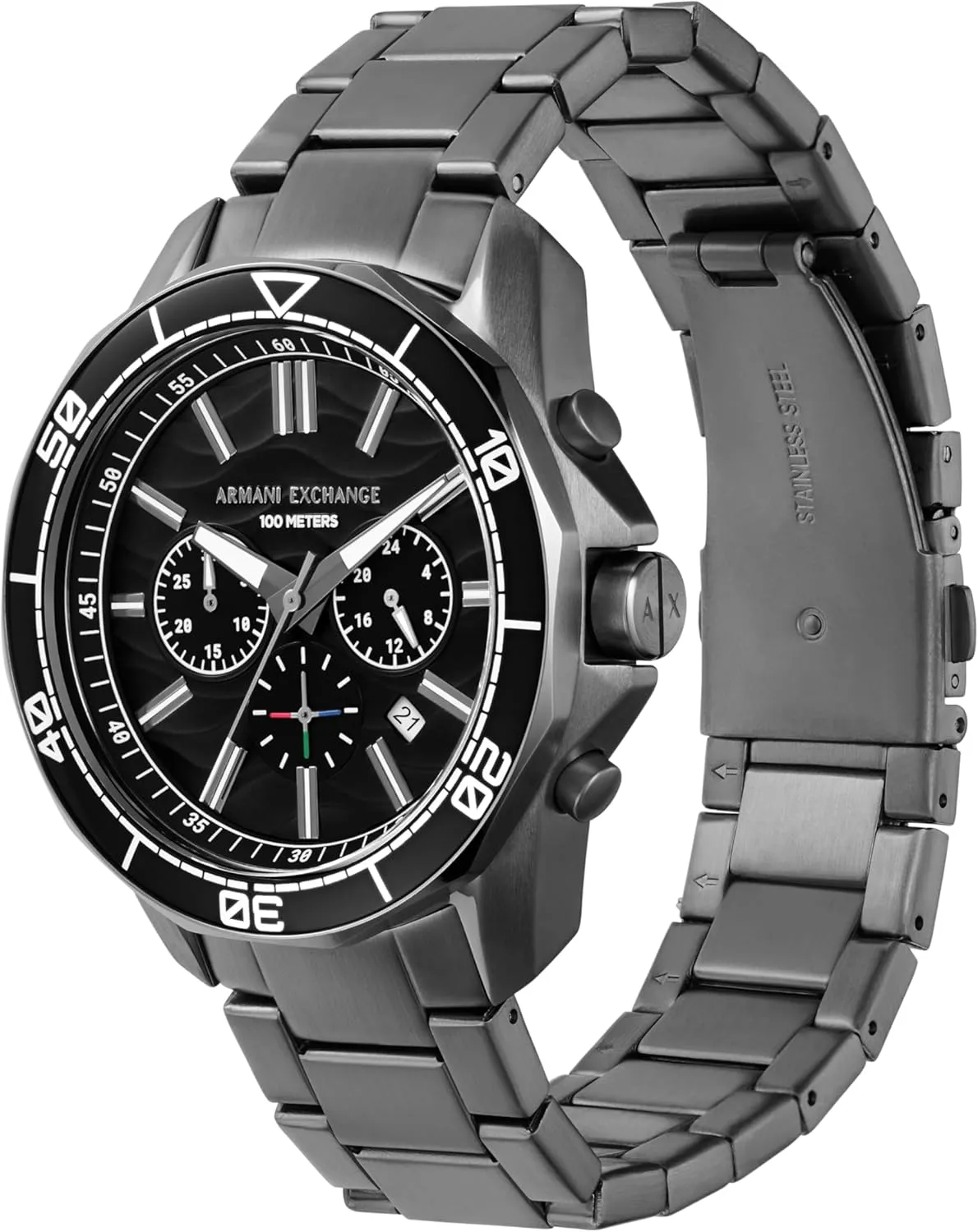 Men with Stainless Steel or Silicone Band A|X seemingly stickpin Europe Armani Exchange Dive-Inspired Sports Watch for 