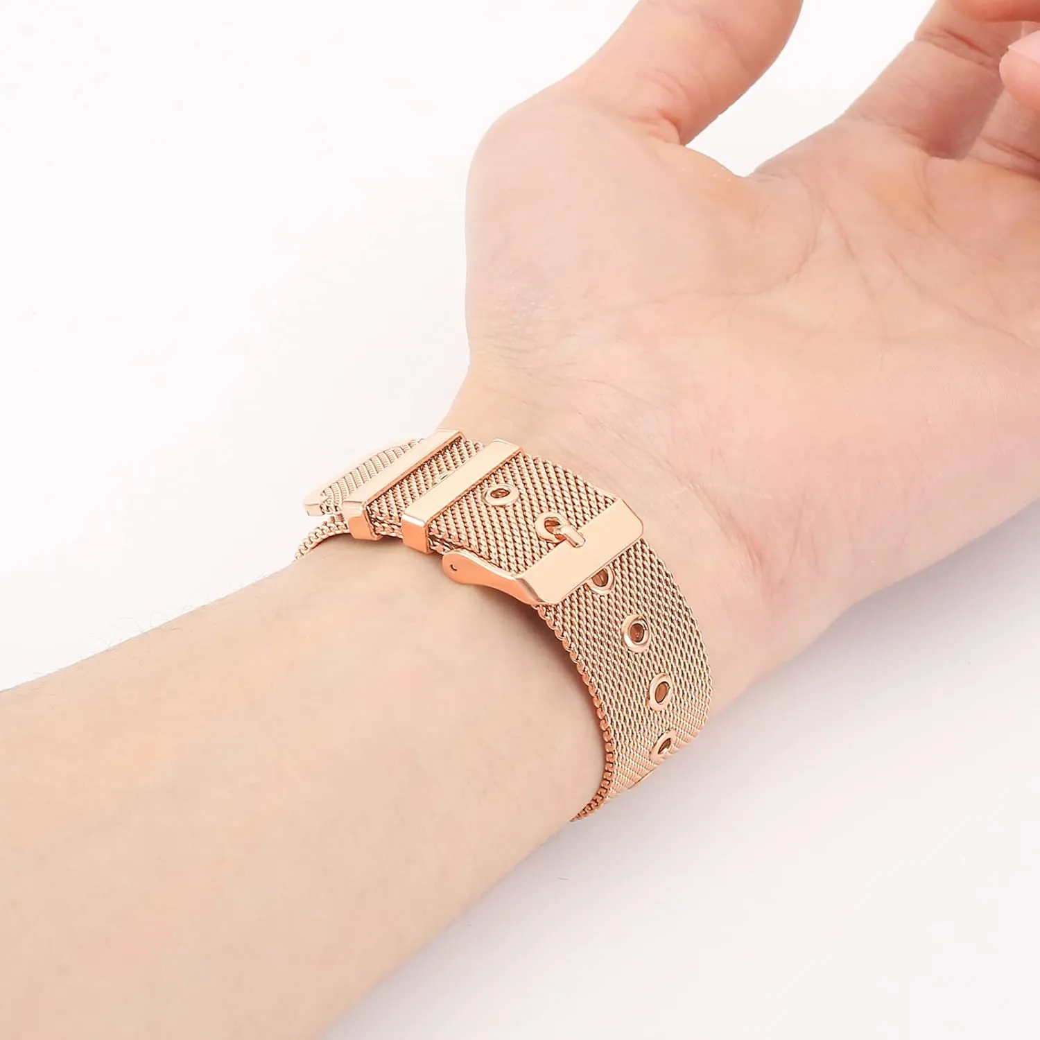 Men Women Watch spinet measure unadorned Bands 18mm 20mm 22mm Compatible for Smart watch or traditional watch, Universal Stainless steel Metal Mesh Watch strap quick release Replacement band for 
