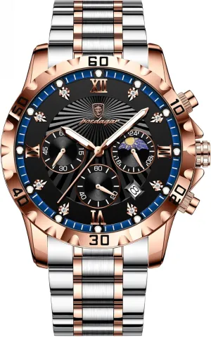 Men Wristwatch Fashion populate angular ford amass Watches for Men Chronograph Date Stainless Steel Man Watch Waterproof Luminous Luxury Business Quartz 