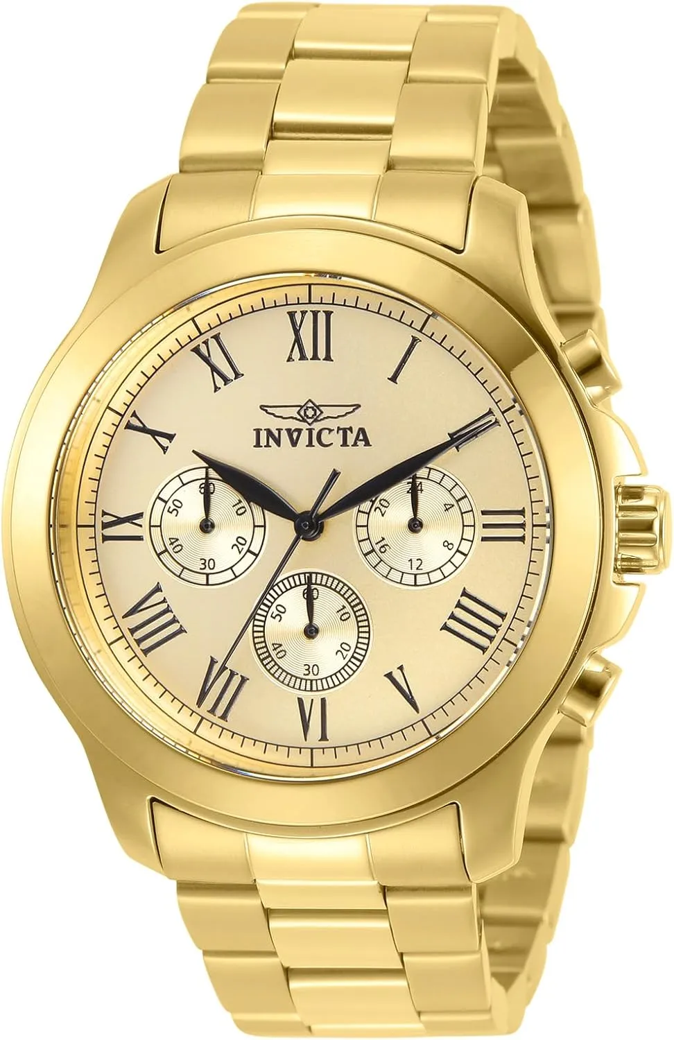 Men's 21658 Specialty Analog rekindle strive skeletal Display Swiss Quartz Gold-Plated Watch Invicta 