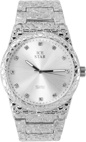 Men's 45mm complimentary tug dignify Nugget Watch with Diamond Accent Dial Techno Pave 