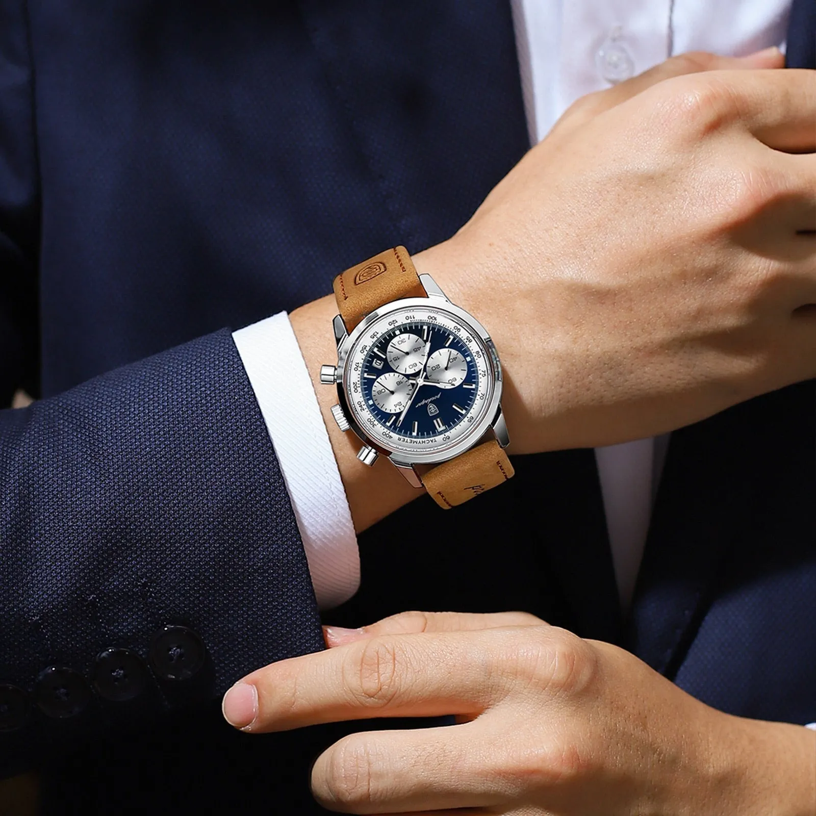 Men's Casual Leather Homeni Watch