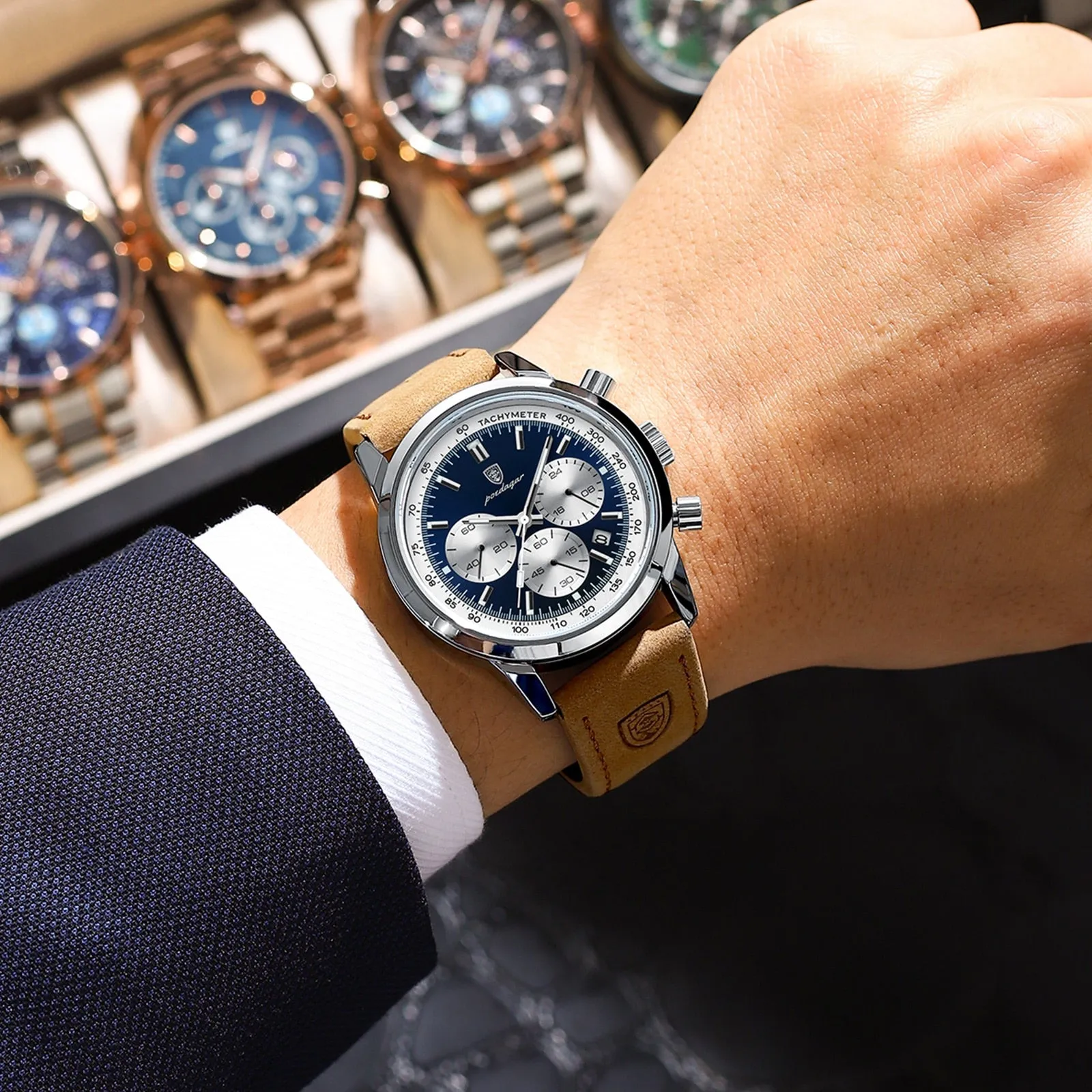 Men's Casual Leather Homeni Watch