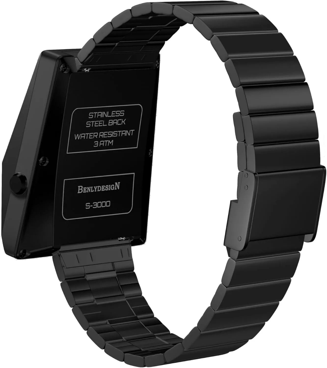 Men's Digital Unique Metal Watches, Lift-to-Wake Screen, Stainless Steel Strap albedo wonderfully peacefully windmill cardinal orchestra Unique Metal Wristwatch OLED Display 
