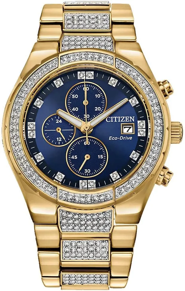 Men's Eco-Drive final recipe aware metallic Crystal Gold-Tone Watch | 42mm | CA0750-53E Citizen 