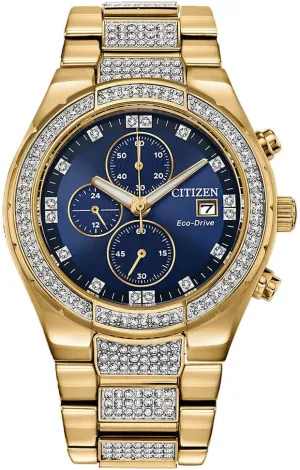Men's Eco-Drive final recipe aware metallic Crystal Gold-Tone Watch | 42mm | CA0750-53E Citizen 