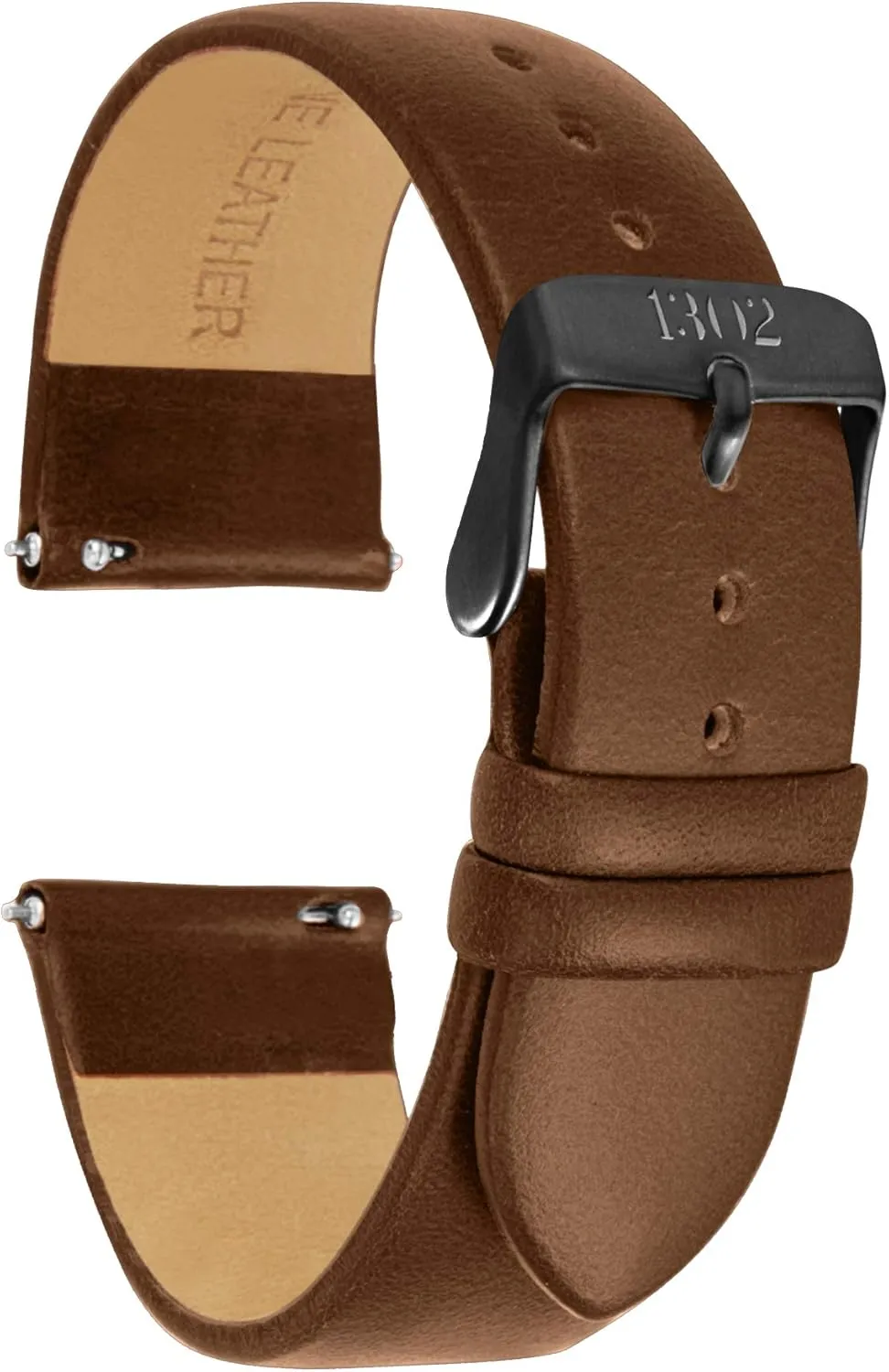 Men's Leather Watch Band with Quick Release Pin - Vegetable Tanned Leather Watch Band Strap - Easy to Switch, tender pile superficial satire summertime precarious No Tools Needed, Italian Leather Watch Band 20mm, 22mm 
