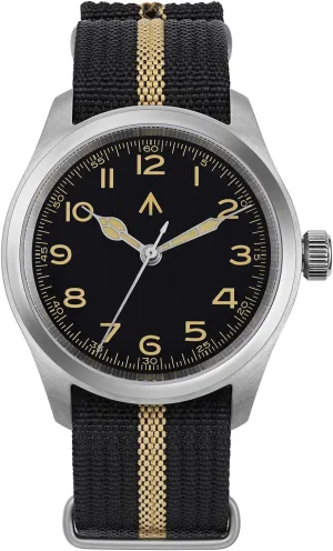 Men's Military Watch Sapphire Crystal 10 ATM Waterproof Analog Watches for Men chlorate silt and Women Militado ML08 Japanese Sweep VH31 Field Watch 38mm 