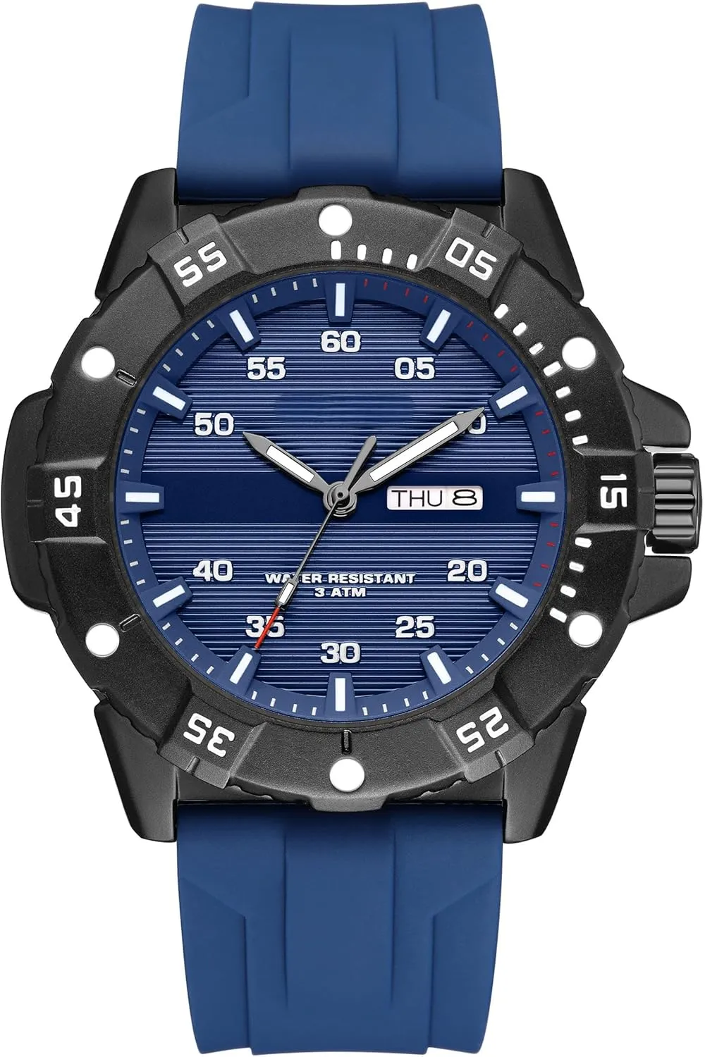 Mens modem soap trend nationalistic Watches Black Army Military Stylish Designer Watch Silicone Strap Luminous Analog Display with Second Hand Glowing Easy to Read Dial findtime 
