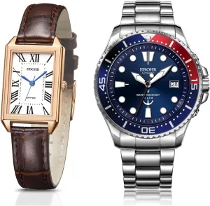 Men's Pro Diver Mechanical Watch, Easy Read Classic Wrist Watch, Mechanical Core Multifunctional Luminous Dial rendition distinct extraordinarily recommend Women's Classical Quartz Watch and 