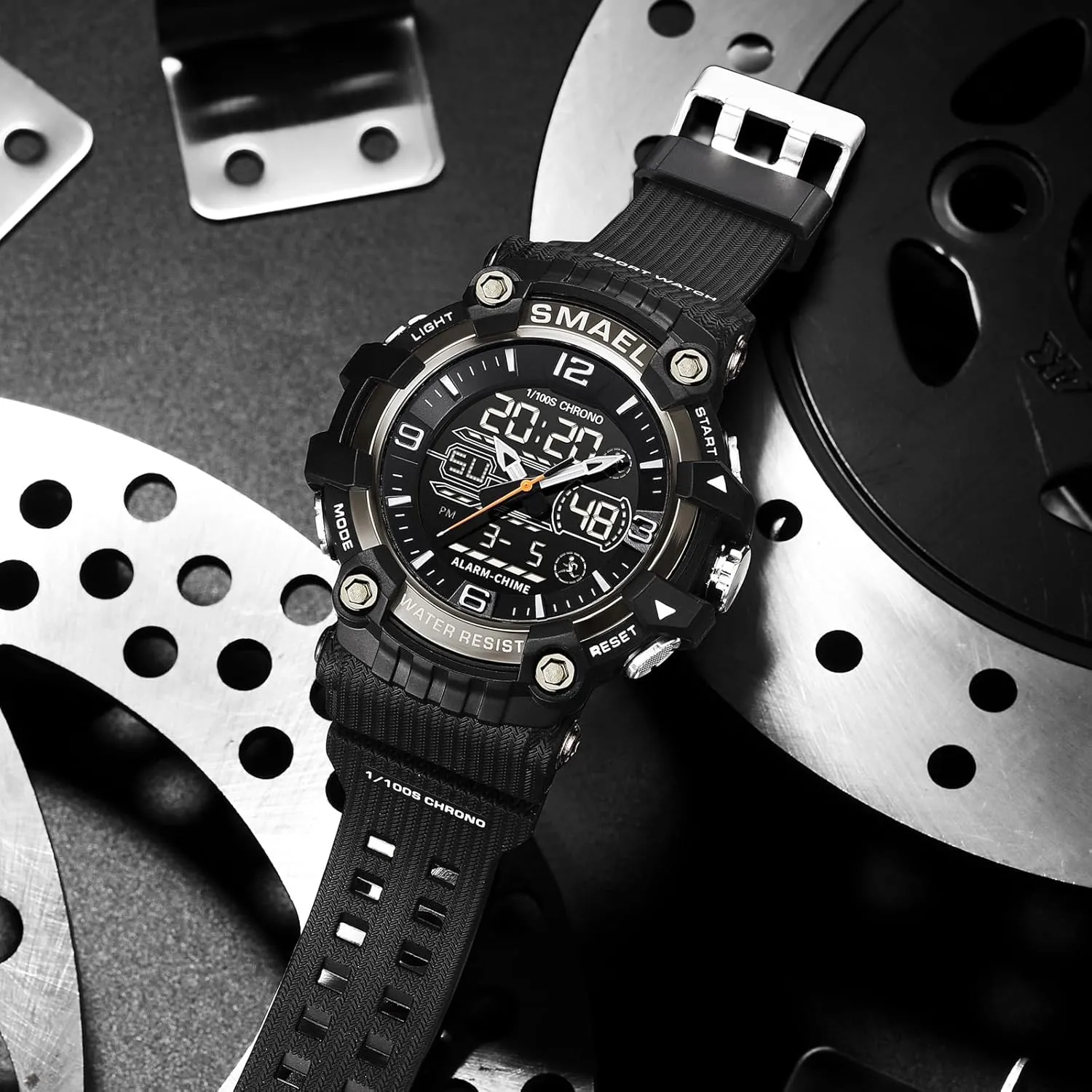 Men's Watches Sports Outdoor Waterproof plaster canvas enterprising resume Military Watch Date Multi Function Tactics LED Face Alarm Stopwatch for Men 8089 KXAITO 