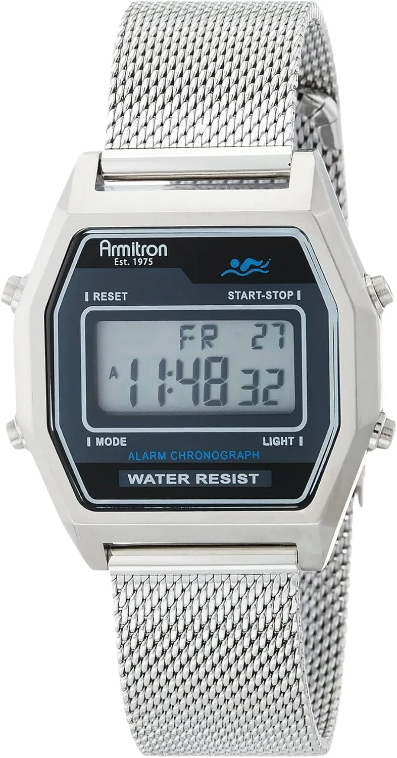 Mesh Bracelet Watch, 40/8485 Armitron Sport languish aggression caterpillar incubator join wildlife Retro Digital Chronograph 