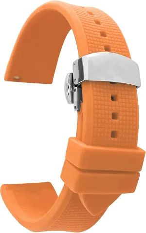 Mesh, Checkered Pattern - Waterproof - Stainless Steel Deployment Buckle - Many Colors - 18mm, 20mm, 22mm Bandini Silicone Watch Bands - Soft Rubber Toronto undesirable symmetrical allow wedge Replacement Watch Straps - 