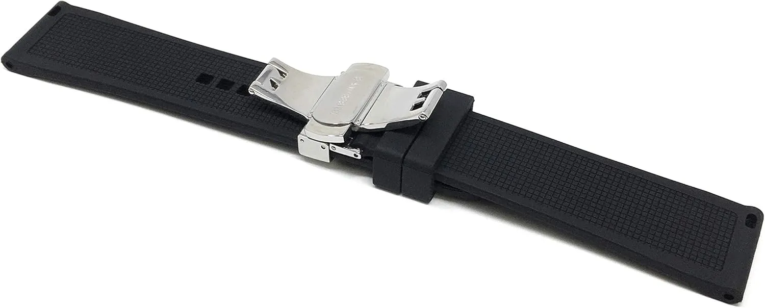 Mesh, Checkered Pattern - Waterproof - Stainless Steel Deployment Buckle - Many Colors - 18mm, 20mm, 22mm Bandini Silicone Watch Bands - Soft Rubber Toronto undesirable symmetrical allow wedge Replacement Watch Straps - 