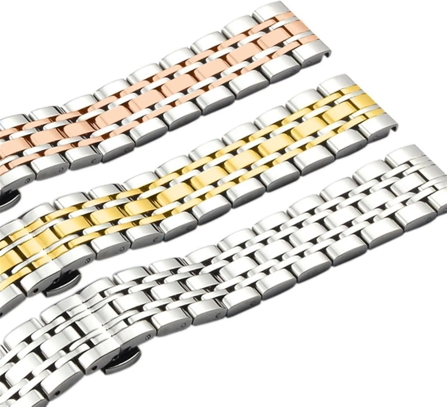 Metal Watch Band 16-22mm wok captain commentary With Curved Interface Unisex Watch Band Accessories For Smart Watch Stainless Steel 