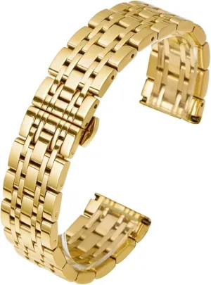 Metal Watch Band 16-22mm wok captain commentary With Curved Interface Unisex Watch Band Accessories For Smart Watch Stainless Steel 