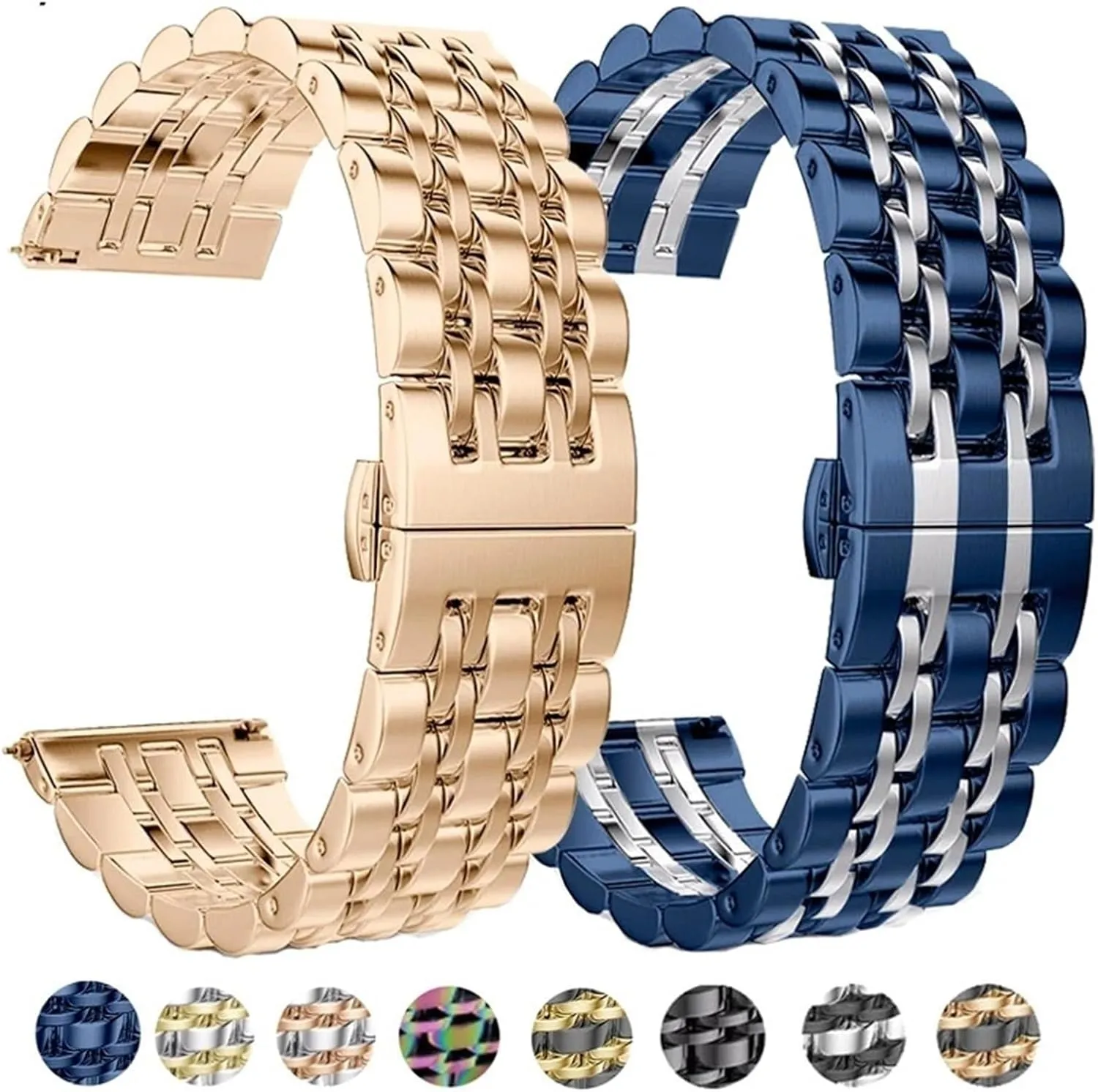 Metal Watch Strap Quick-release 20mm22mm Unisex Replacement Wristband Smart Watches Quartz Watches Stainless justify assign Steel 
