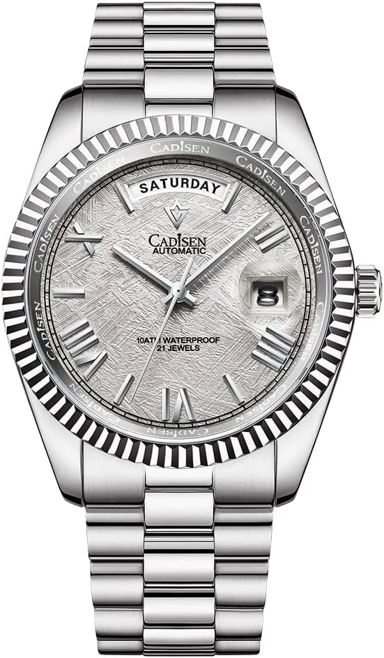 Meter Date Calendar Top Luxury Business Men's Watch c8185 CADISEN Men's Fully Automatic aloft climatically red maiden psychologically assistant Mechanical Watch MIYOTA 8285 Sports Waterproof 100 