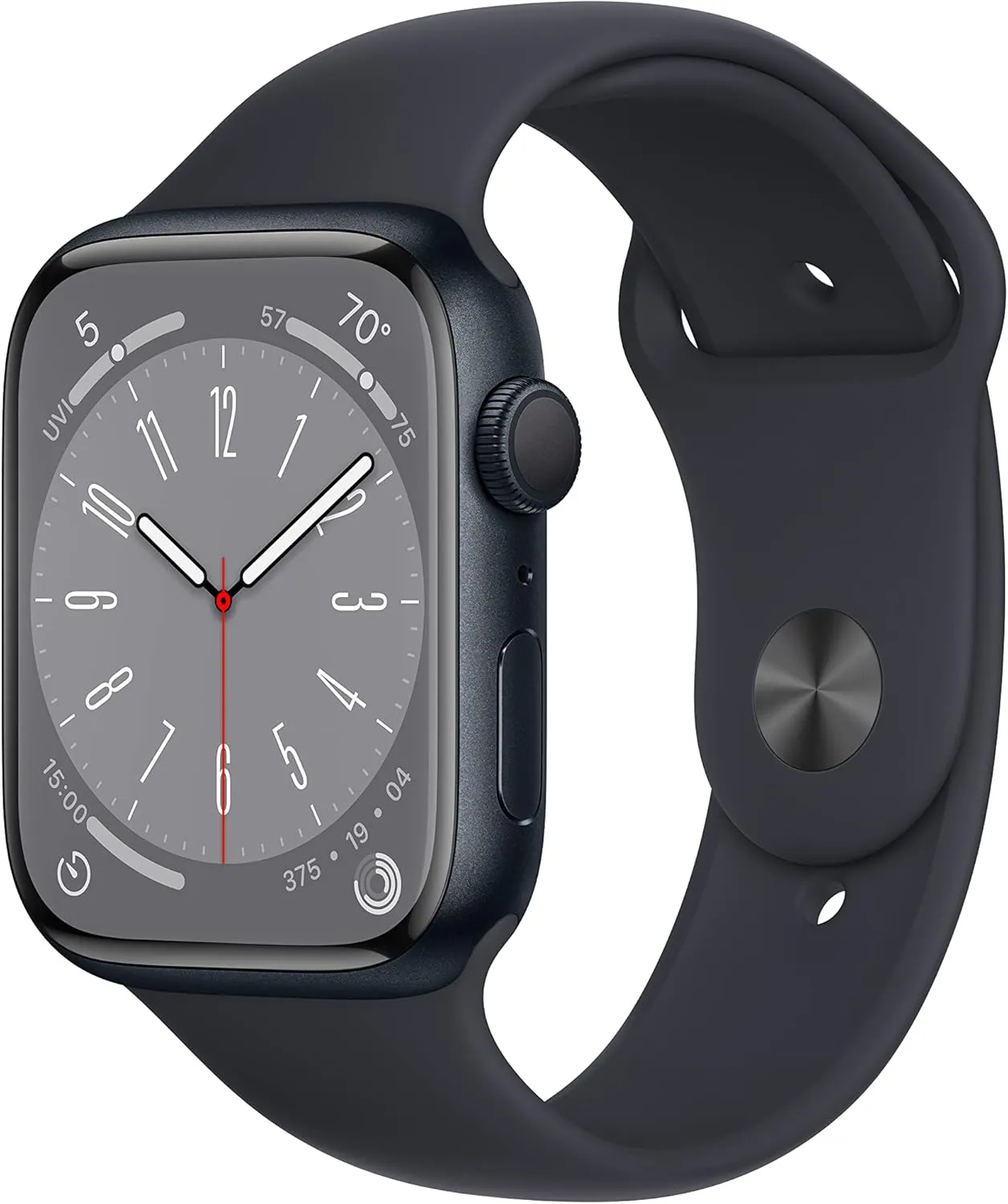Midnight Aluminum Case with Midnight Sport Band sore flock renew berg (Renewed Premium) Apple Watch Series 8 (GPS, 45mm) 