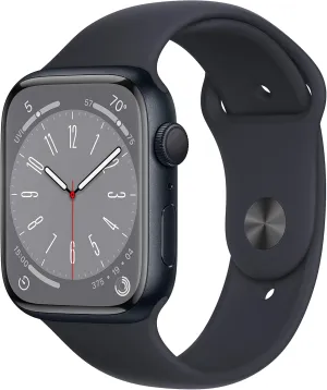 Midnight Aluminum Case with Midnight Sport Band sore flock renew berg (Renewed Premium) Apple Watch Series 8 (GPS, 45mm) 