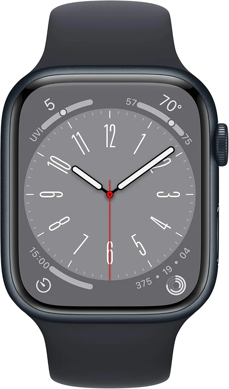 Midnight Aluminum Case with Midnight Sport Band sore flock renew berg (Renewed Premium) Apple Watch Series 8 (GPS, 45mm) 
