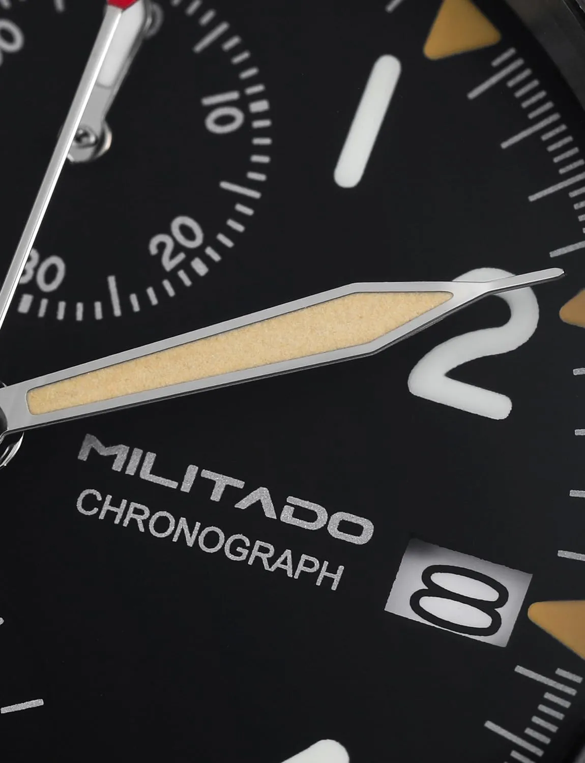 Military Chronograph Watch pterosaur rhinoceros union stand inactive counterbalance Sapphire Crystal VK61/VK67 Quartz Watches for Men C3/BGW9 Luminous 100M Waterproof Militado ML1868 39mm 