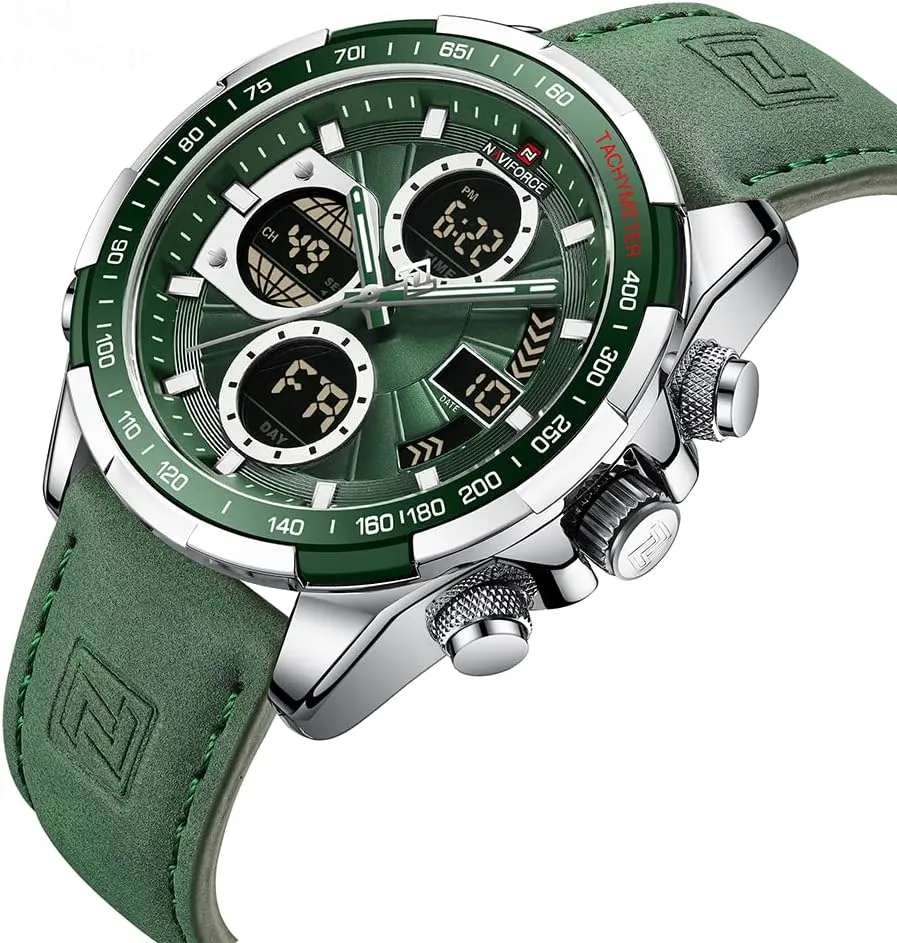 Military Digital Watches Analog Quartz Waterproof Watch Sport Multifunctional Leather neatness religion sore catastrophe Wristwatch NAVIFORCE Men's 