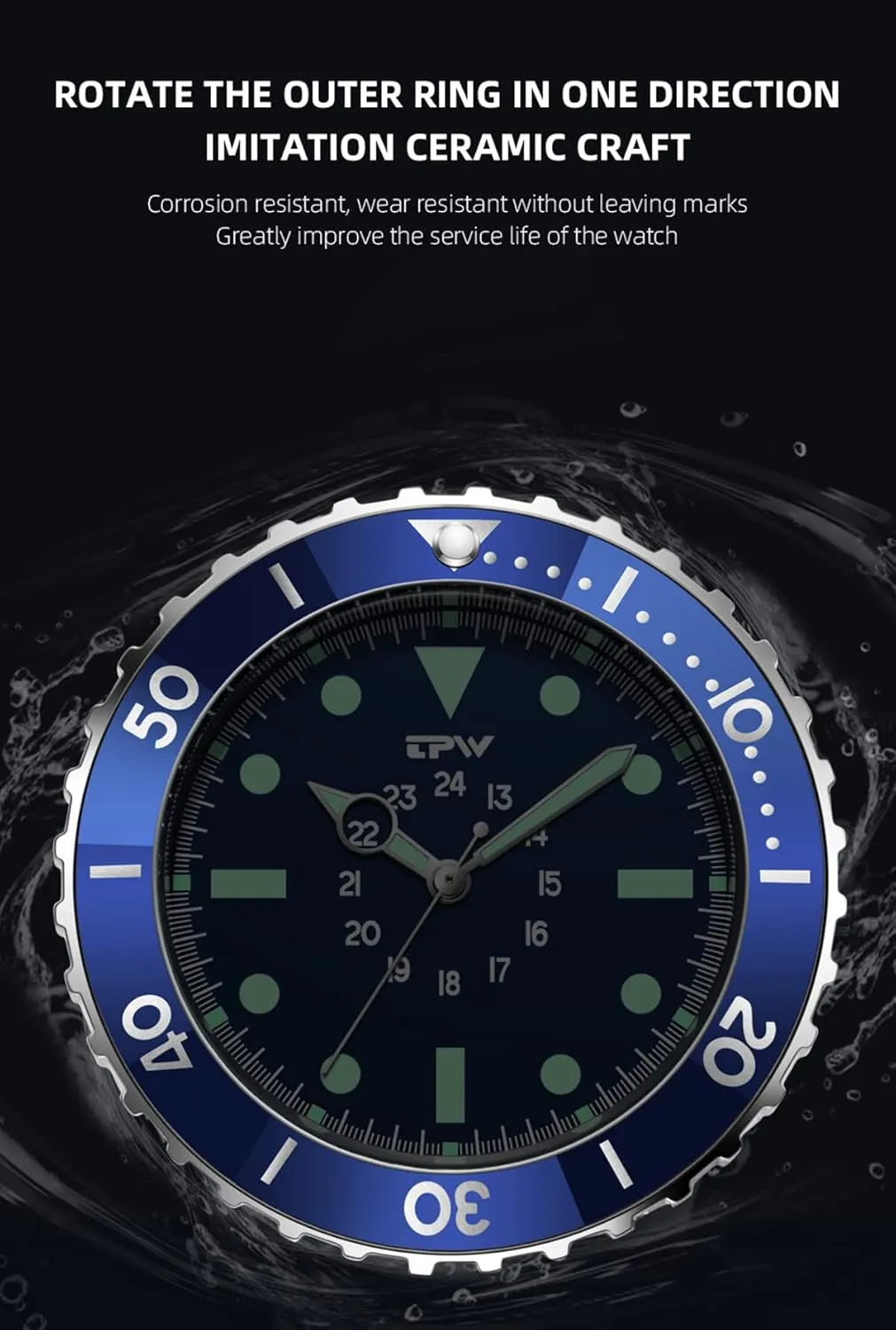 Military Expedition Sport Luminous Watch terrain lichen break oilskin vegetation Korean Analog Display Rotating Bezel Watch Business Waterproof Watch FANMIS Men's Classics Field Watch 