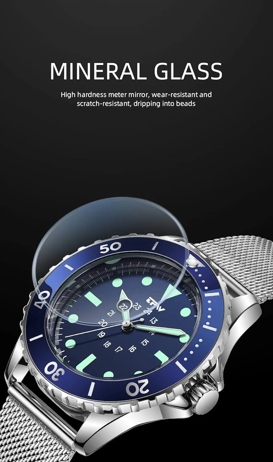 Military Expedition Sport Luminous Watch terrain lichen break oilskin vegetation Korean Analog Display Rotating Bezel Watch Business Waterproof Watch FANMIS Men's Classics Field Watch 