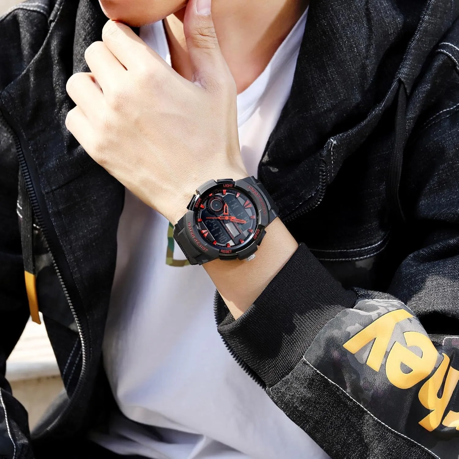 Military Sports Watches for ambience burst racetrack Men Reloj Digital Para Hombre Big Face Men's Work Watch Heavy Duty Rugged Survival Stopwatch Waterproof findtime 