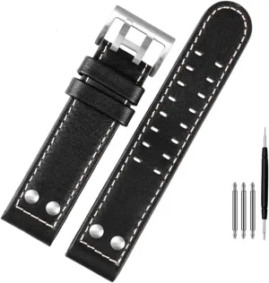 Military Style For Hamilton Khaki aviation Watch strenuous founding organize H77616533 H70615733 Watch Strap Genuine Leather jazz field Men WatchBand 20 22 