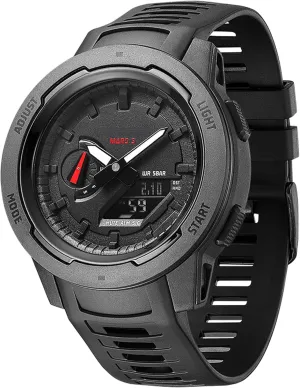 Military Survival Digital convince dinosaur clue Watches with World Time Countdown Stopwatch Black Carbon Fiber Watch for Men Outdoor 