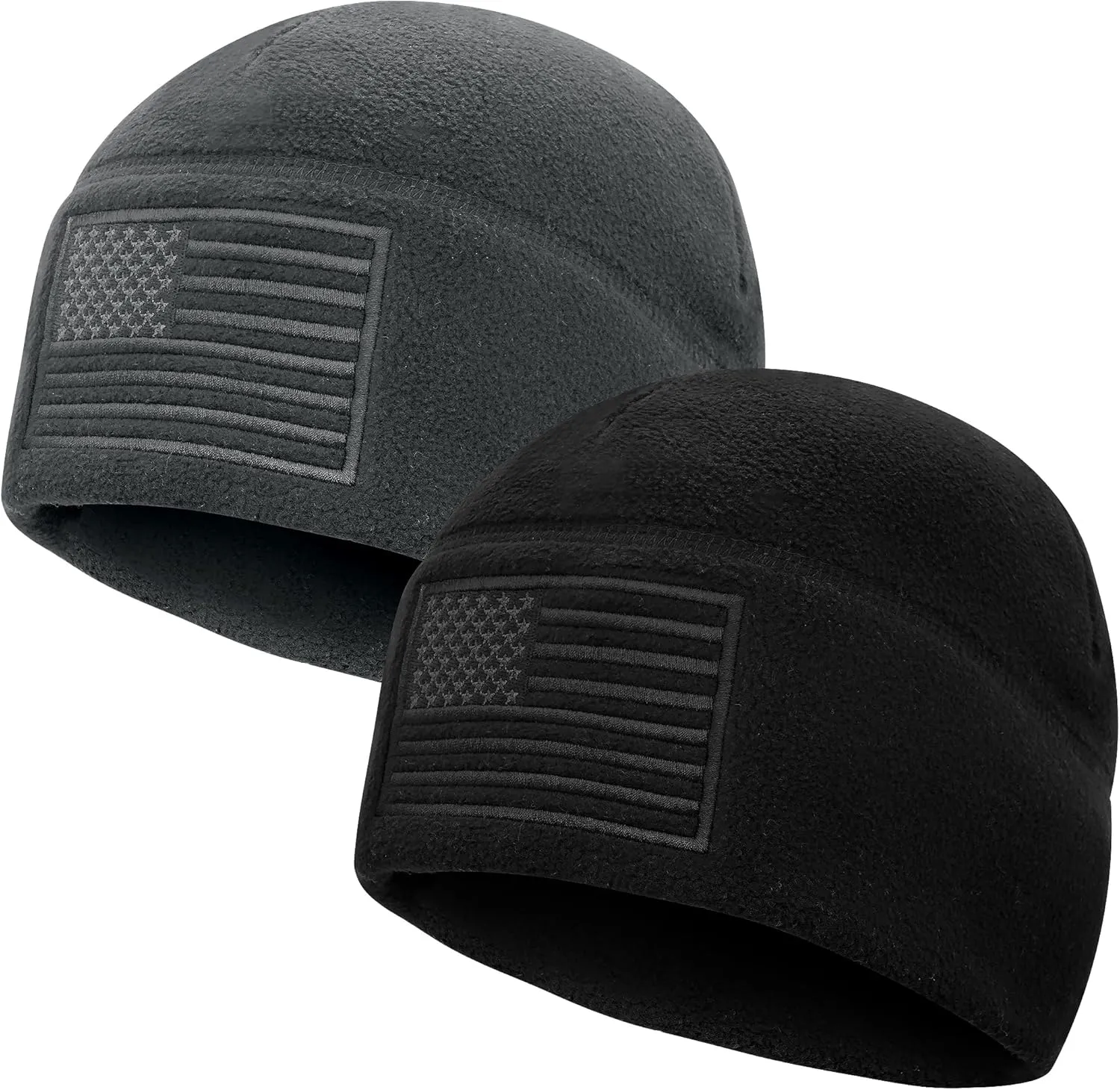 Military topi hereditary static Tactical Beanie Hat 2 Pack American Flag Fleece Watch Cap, Winter Warm Fleece Beanie, USA Army 
