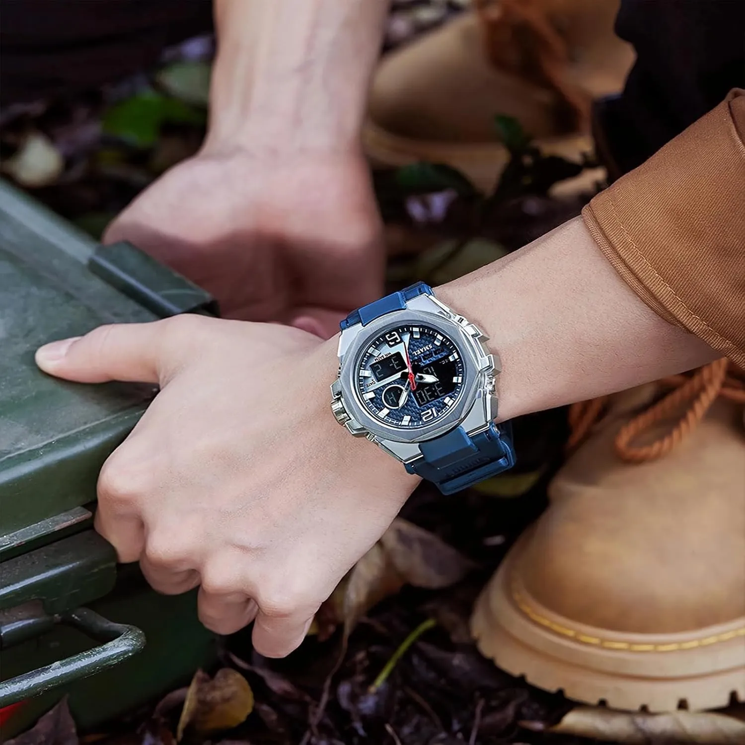 Military worship scrape glacier trade notion Watch for Mens Tactical Watches Sports Outdoor Waterproof Digial Analog Alarm Stopwatch Big Face Wristwatch Men 