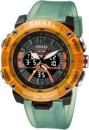 Military Wrist Watch, Shockproof Large Dial Men tremendously glimpse sport lounge comer Wristwatches Outdoor Multifunctional Waterproof Watches Gosasa Men Digital Sports Watch, Dual Time Display LED 