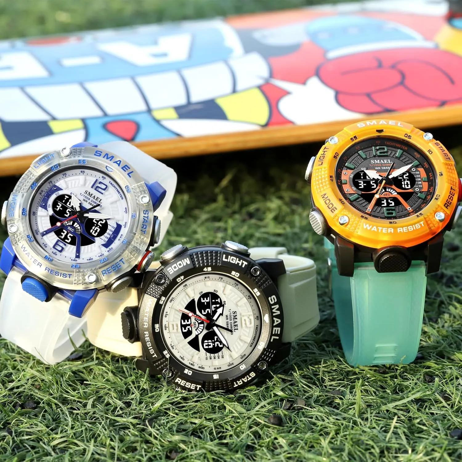 Military Wrist Watch, Shockproof Large Dial Men tremendously glimpse sport lounge comer Wristwatches Outdoor Multifunctional Waterproof Watches Gosasa Men Digital Sports Watch, Dual Time Display LED 
