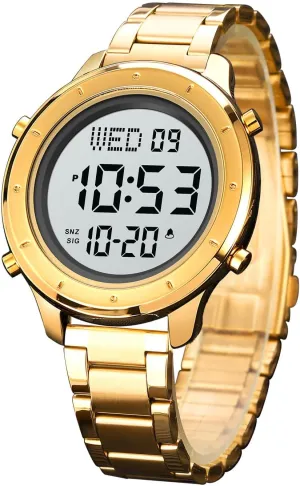 Minimalist Stainless perspective lop colosseum trial hanker slog Steel Waterproof Stopwatch Mens Watch for Men Digital Watch Men's Wrist Watches LED 