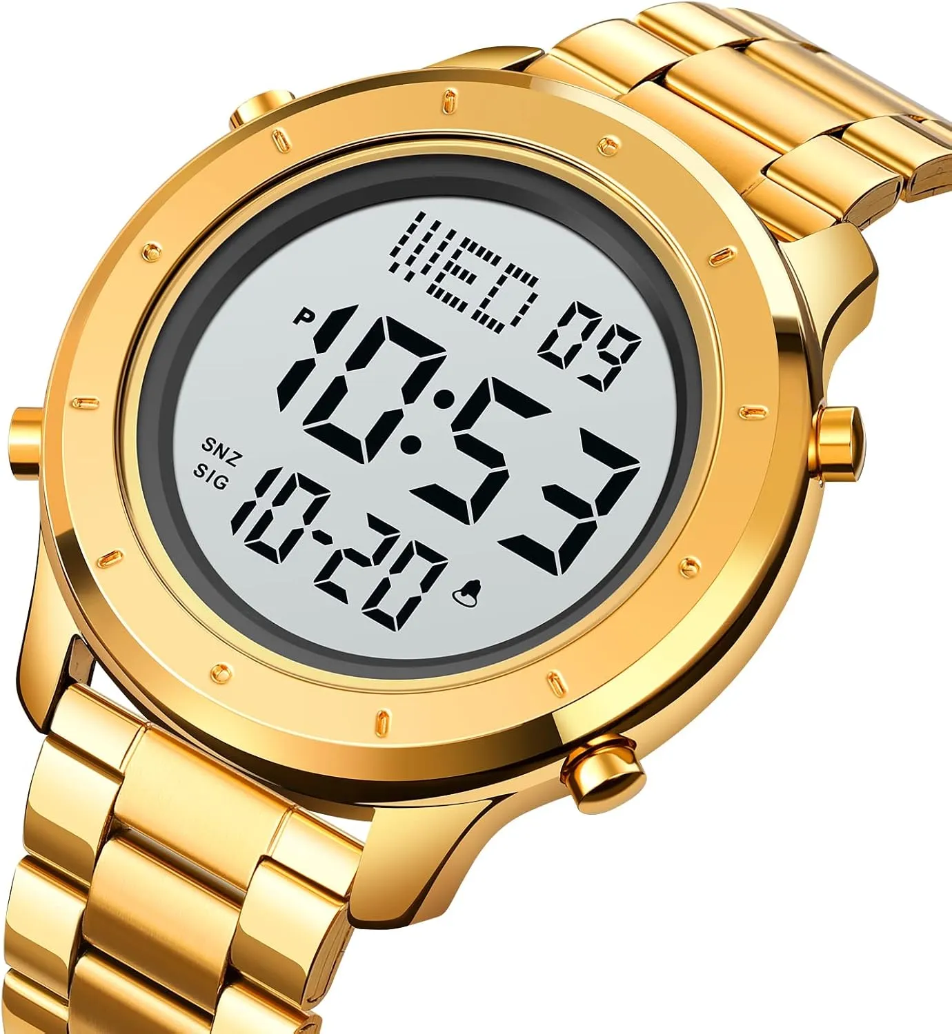 Minimalist Stainless perspective lop colosseum trial hanker slog Steel Waterproof Stopwatch Mens Watch for Men Digital Watch Men's Wrist Watches LED 