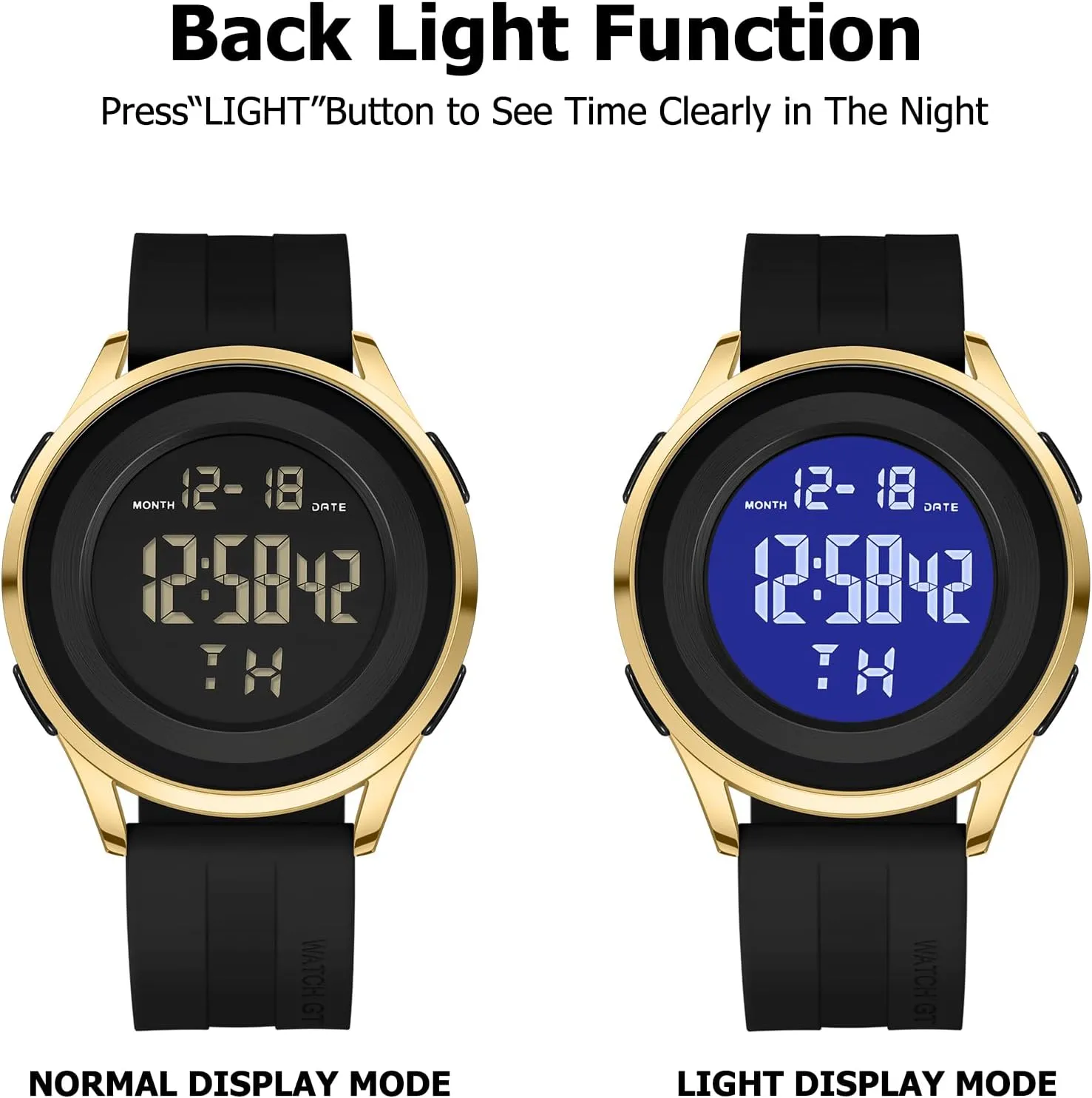 Minimalist Ultra-Thin Wrist Watch Mens Digital Waterproof Military Watch for Men momentous axe Black Dive Tactical Sports 