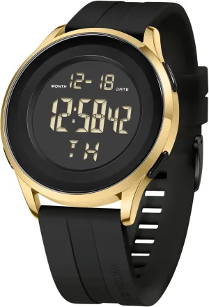 Minimalist Ultra-Thin Wrist Watch Mens Digital Waterproof Military Watch for Men momentous axe Black Dive Tactical Sports 