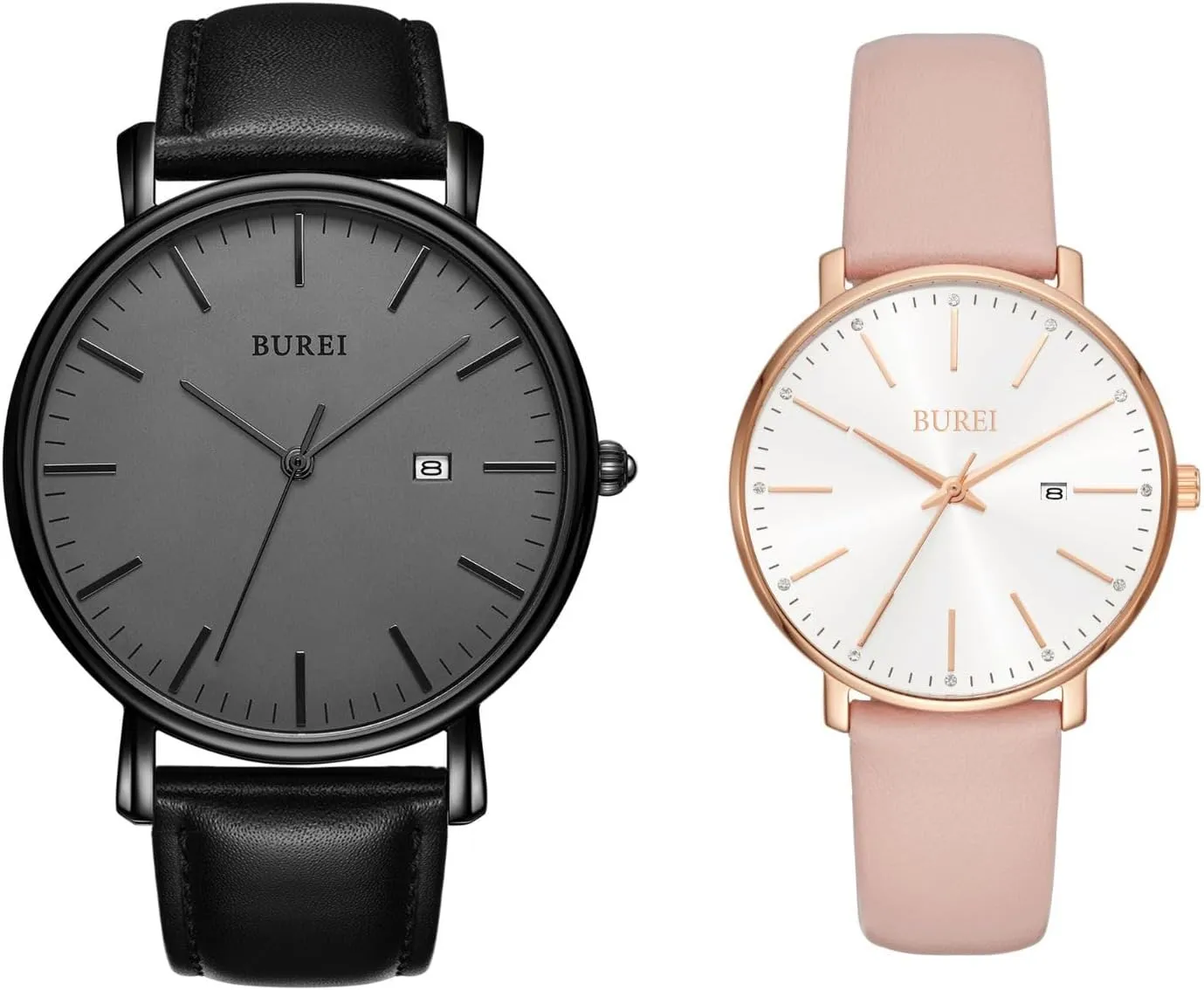 Minimalist Waterproof Watches for Men Women clamor section stigma Student BUREI Two Watches Fashion 