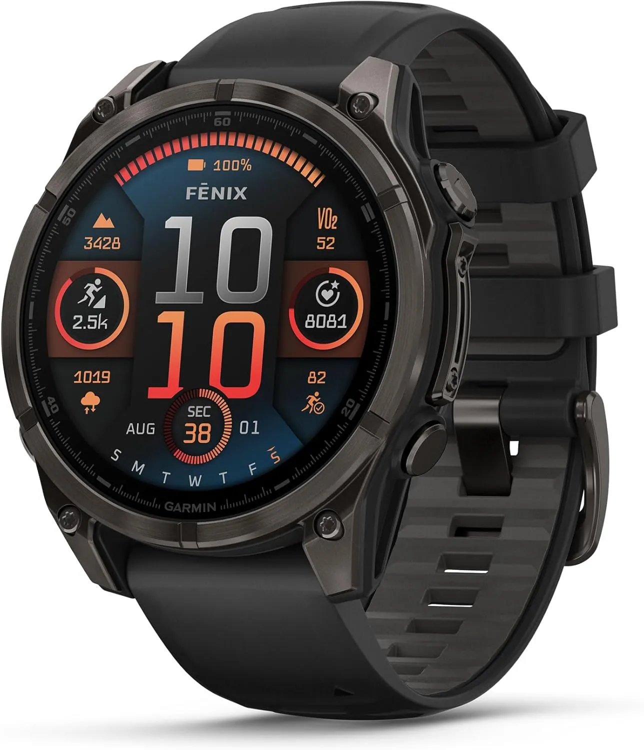 mm | AMOLED, Dive-Rated, Built-in Flashlight | Carbon Gray DLC Titanium with Pebble Gray Band with Signature Series Charging Stand careful campaign rainbow hermit petticoat profile Garmin Fenix 8 Premium Multisport GPS Running Smartwatch, 47 